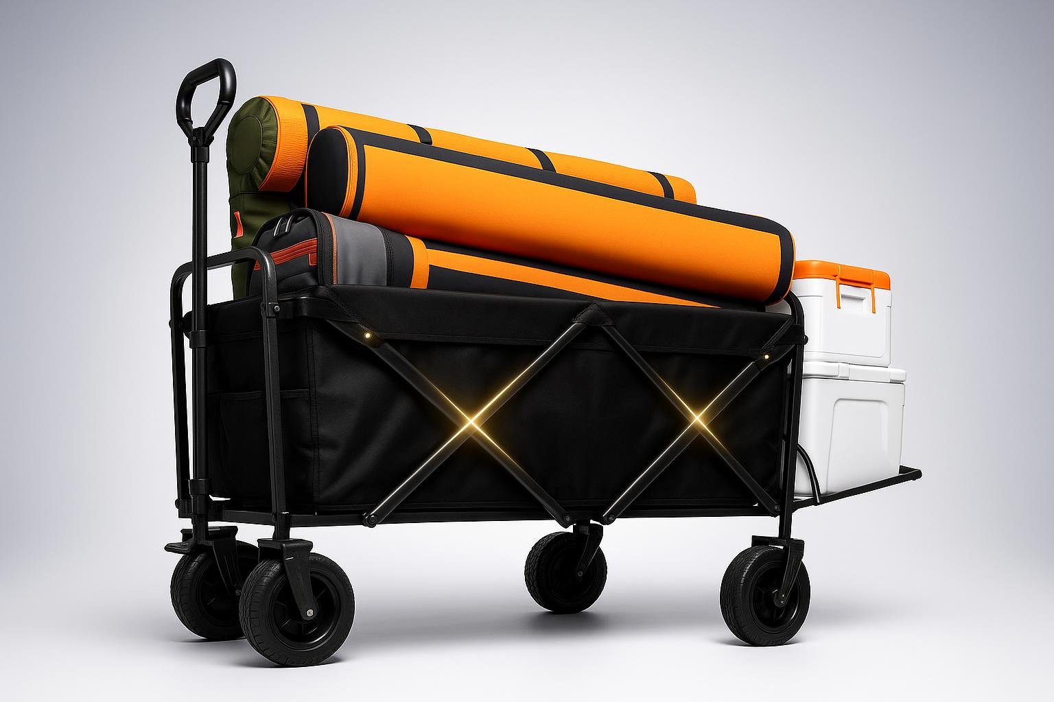 Carrello pieghevole QEZER, l’aiuto in più per trasportare sacchi di terriccio e vasi in giardino