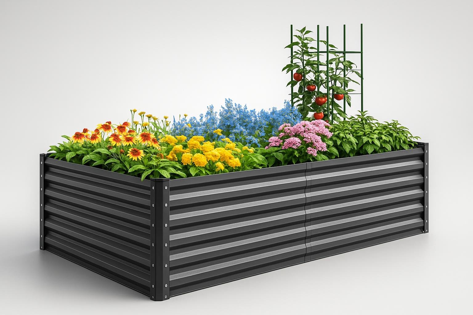 Quictent orto rialzato in metallo con gabbie per pomodori, la soluzione completa per l’orto domestico in super promo