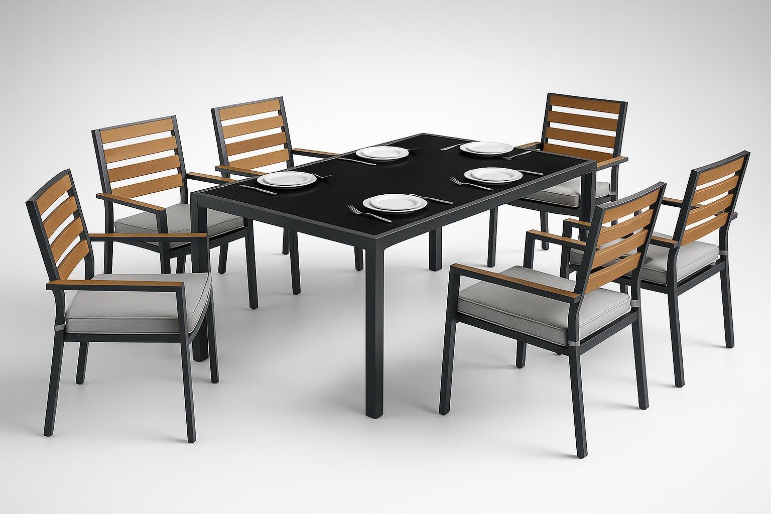 Set tavolo e sedie da giardino Outsunny 7 pezzi, occasione per allestire la zona pranzo all’aperto