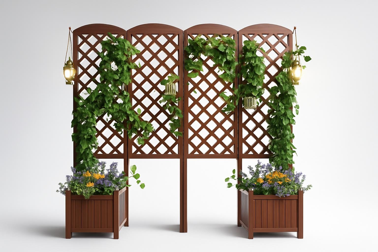 Cassetta da giardino con griglia rampicante, soluzione 2 in 1 in sconto per balconi e terrazze