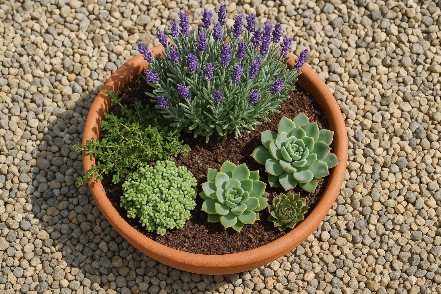 Piante grasse per ciotole profumate all’aperto: succulente da abbinare a lavanda e timo