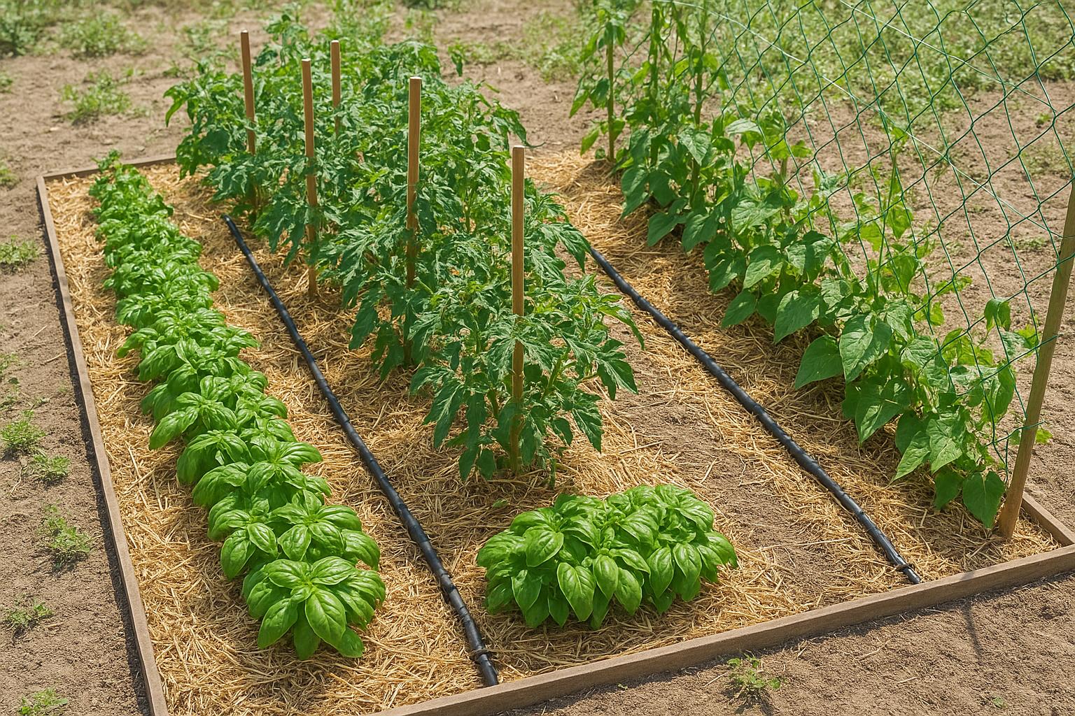 Orto di aprile in stile mediterraneo: progettiamo un’aiuola di pomodori, basilico e fagiolini