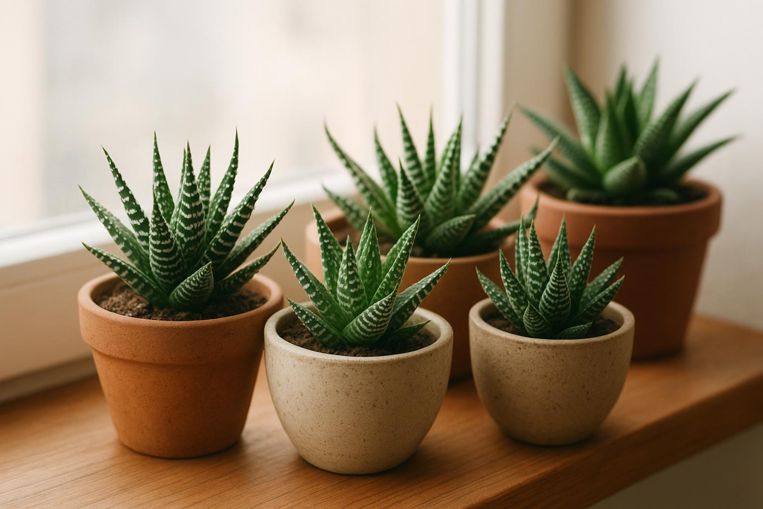 Collezionare haworthia in vaso: le succulente a rosetta perfette per scrivanie e mensole