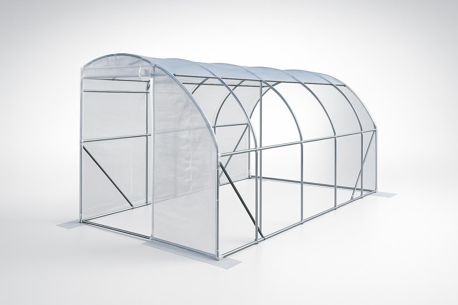 Serra a tunnel addossata TOOLPORT 2×4 m, prezzo al ribasso per anticipare le coltivazioni in giardino