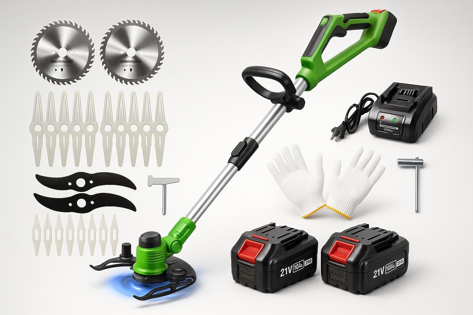 Decespugliatore a batteria HOMEDEMO 21V, bordi del prato perfetti senza cavo