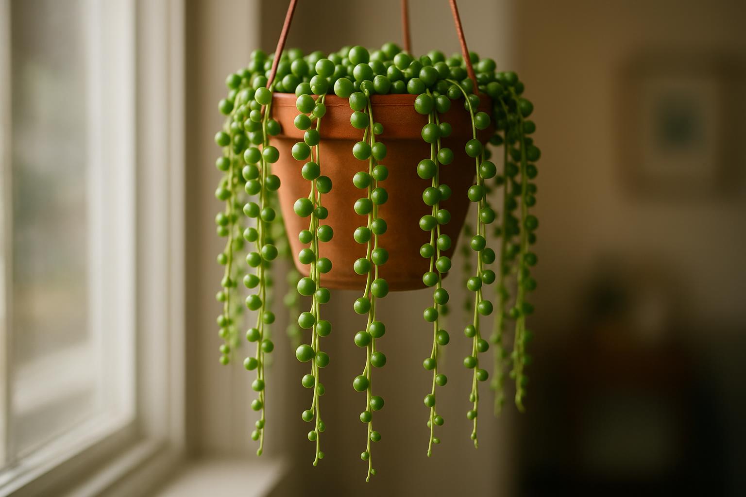 Senecio rowleyanus (string of pearls): come coltivare la pianta grassa pendente più originale
