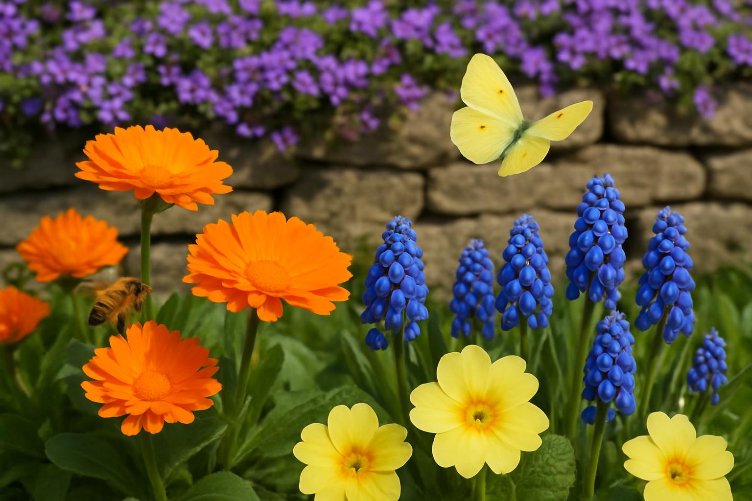 Fioriture di aprile per api e farfalle: 7 fiori ornamentali che nutrono l’impollinazione in giardino