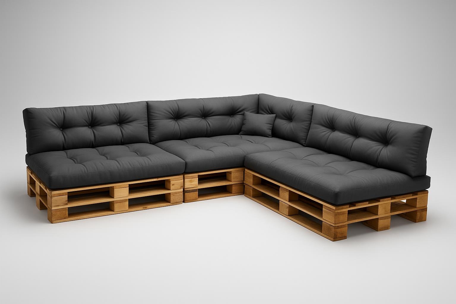 Set di cuscini per divano pallet POKAR, idea smart per creare un salotto da giardino economico