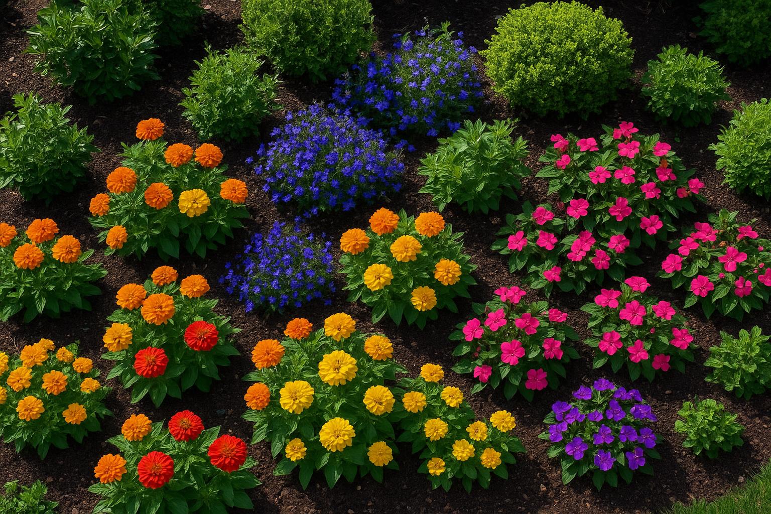 Fiori annuali per riempire i vuoti in aiuola ad aprile: specie veloci per colore immediato