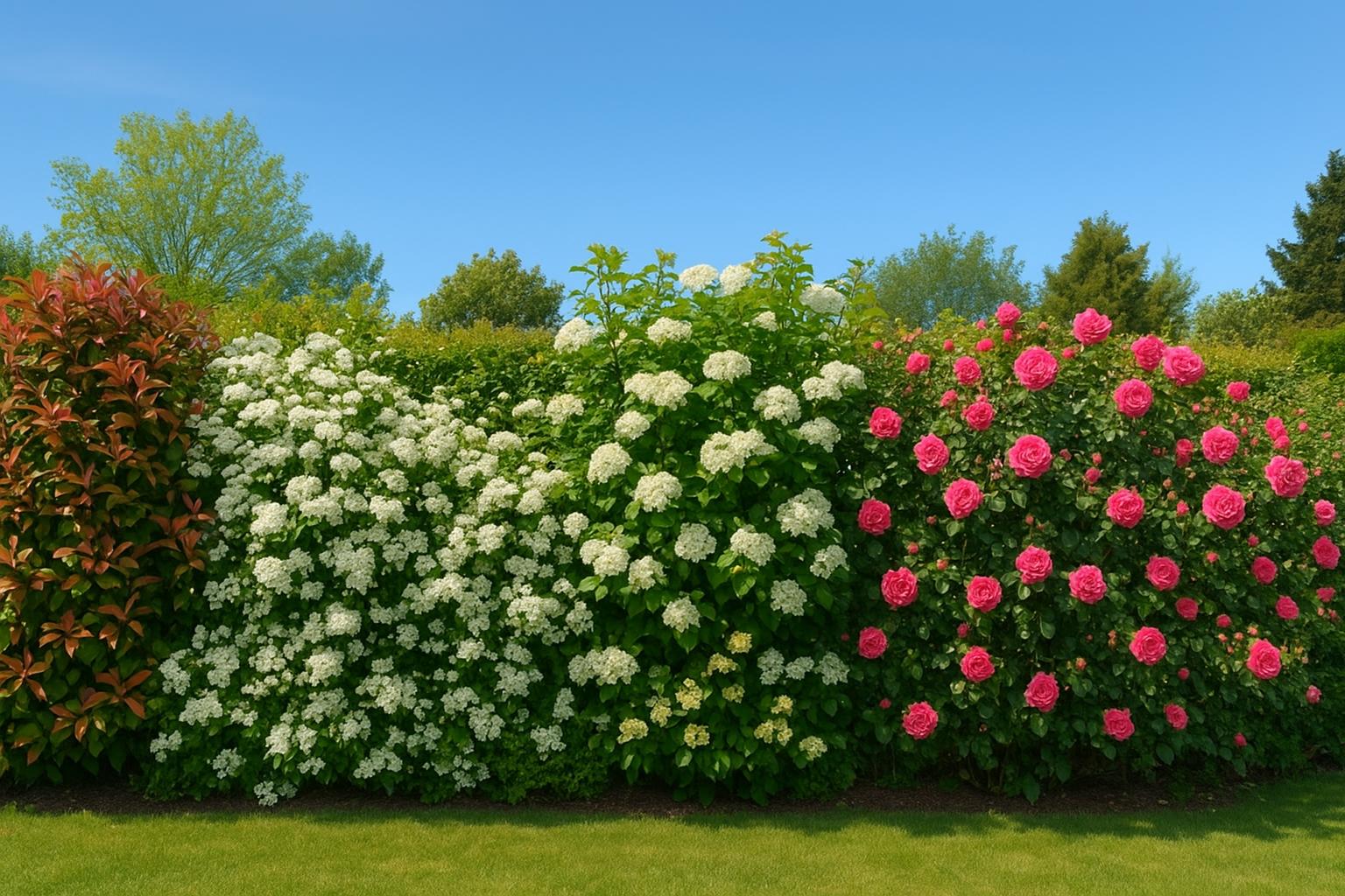 Piante da siepe rifiorente per giardini di aprile: creare barriere vive belle tutto l’anno