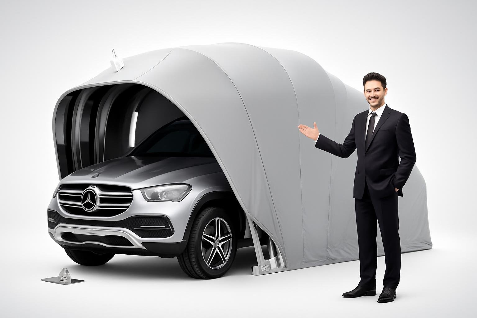 Garage pieghevole mobile per l’auto, la soluzione salvaspazio per vialetti e cortili