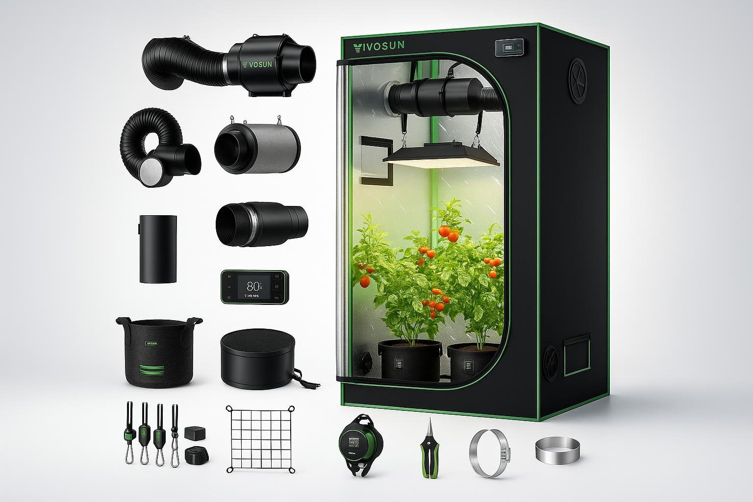 Vivosun tenda di coltivazione smart 90×90, il set completo per l’orto indoor in offerta su Amazon