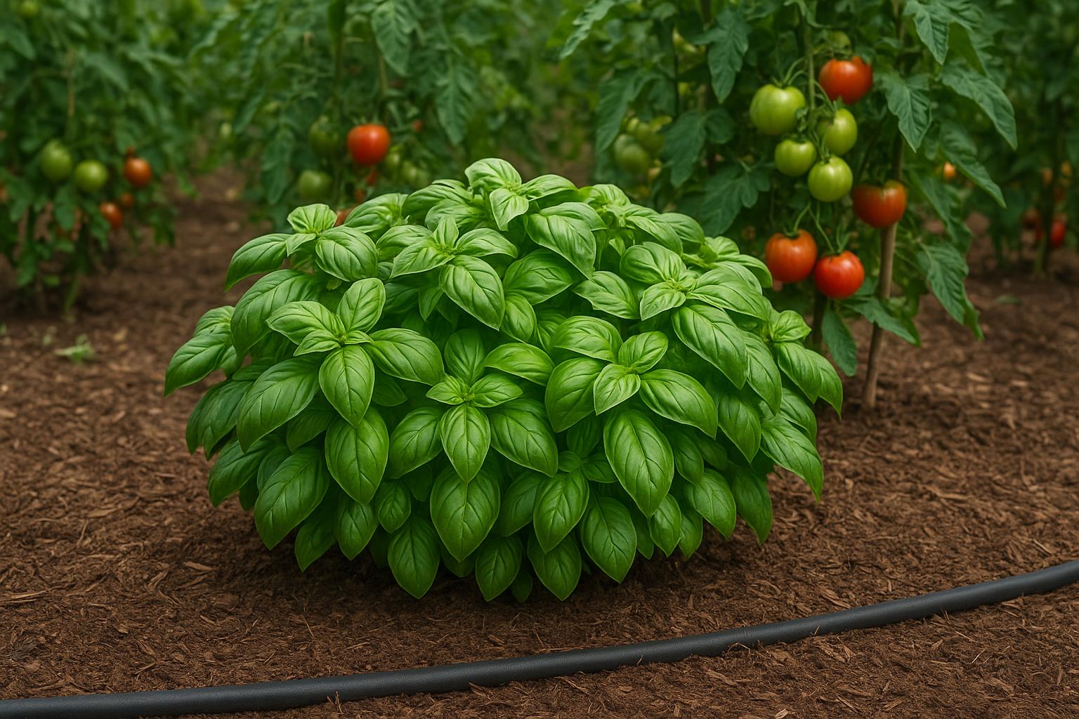 Basilico genovese in piena terra: come impostare un’aiuola aromatica produttiva per tutta l’estate