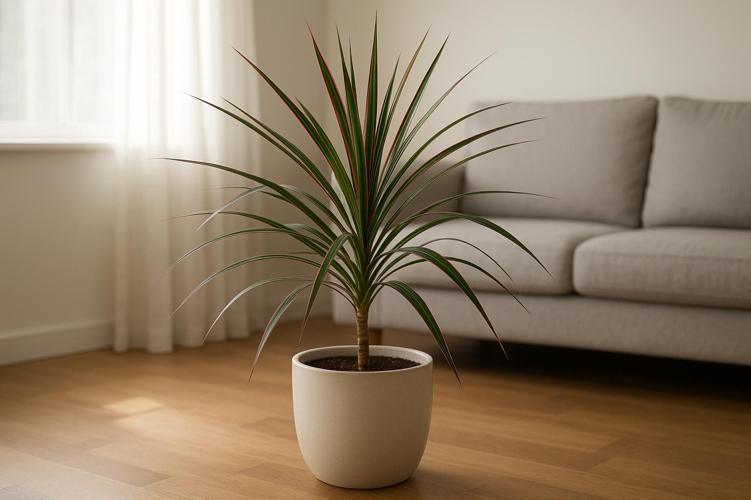 Dracena marginata in casa: luce, acqua e potature leggere per una pianta da interno sempre elegante