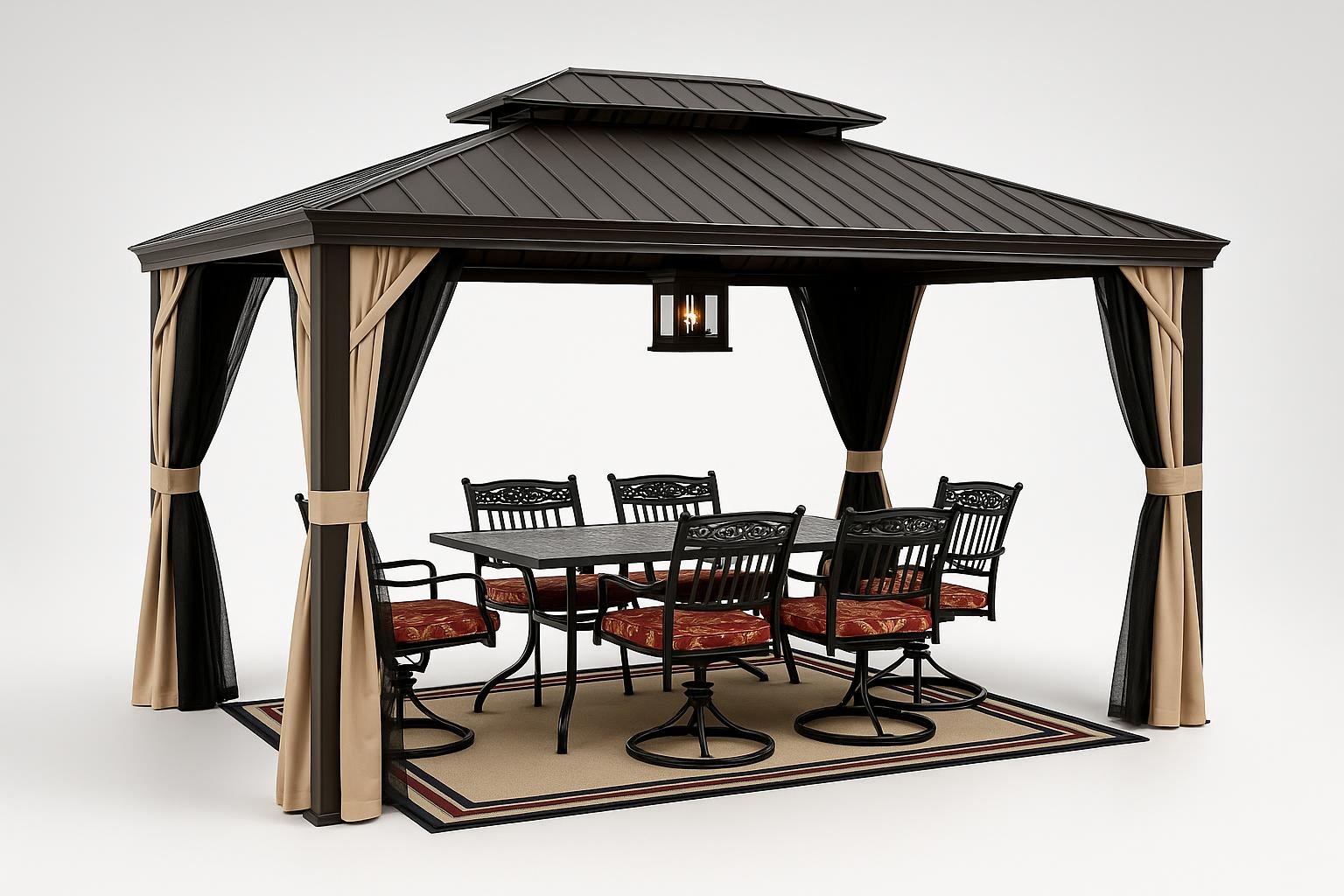 Gazebo da giardino PURPLE LEAF 3 x 3 m in alluminio: la pergola elegante in offerta su Amazon