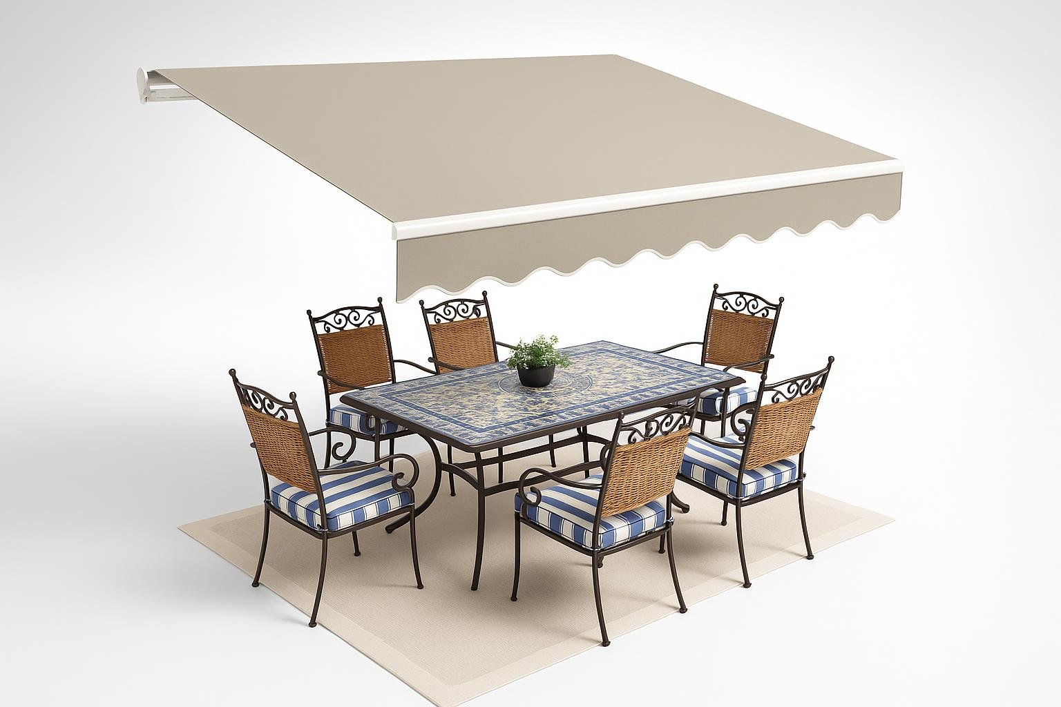 Tenda da sole RBFGYIOP a bracci estensibili 3,5 x 2,5 m: più ombra per balcone e terrazzo con l’offerta Amazon