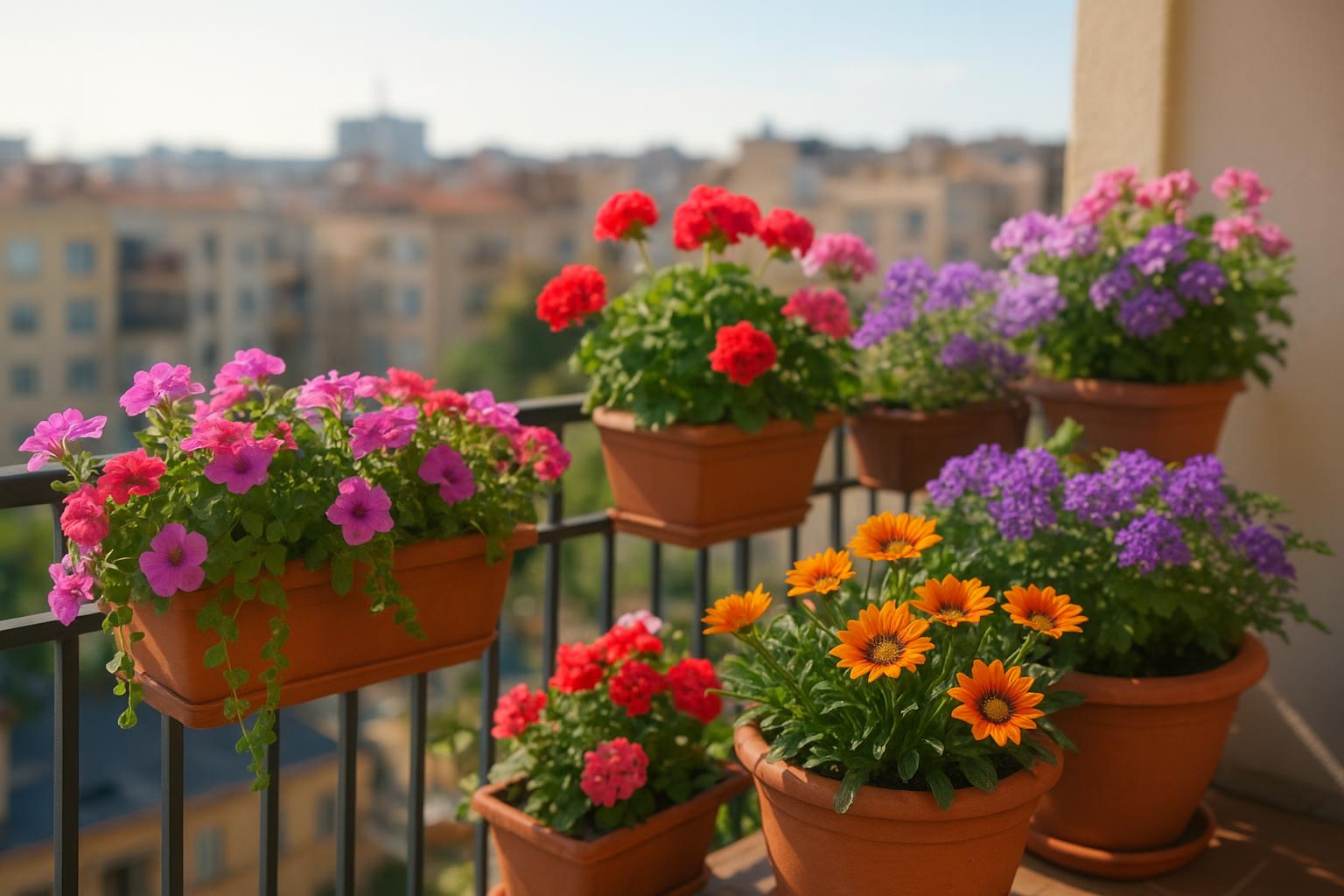 Fiori annuali per balconi assolati di maggio: 7 specie che non temono caldo e vento
