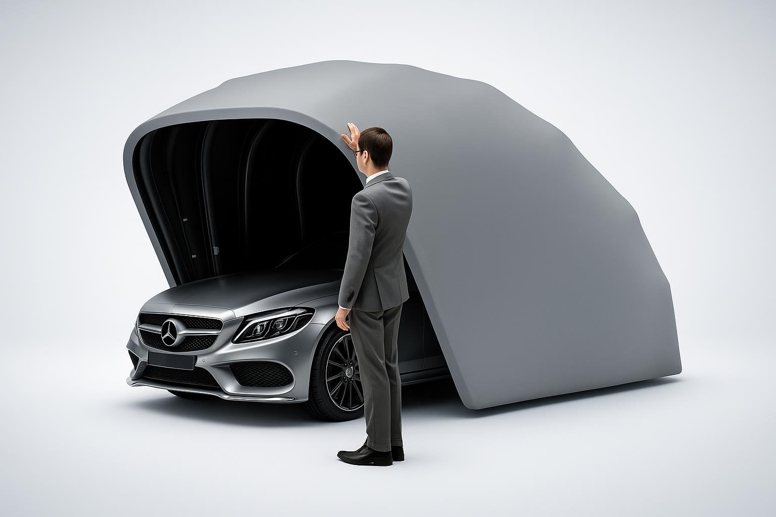 WPPTNSFY garage pieghevole per auto, soluzione mobile per proteggere il parcheggio all’aperto