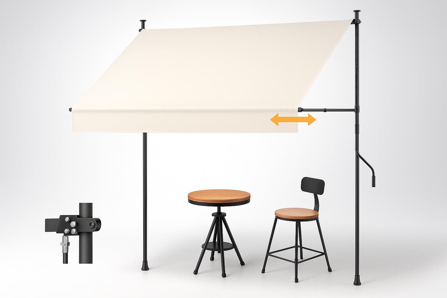 Tenda da sole a morsetto HOMEDEMO, soluzione senza fori per balconi e terrazzi ora in offerta