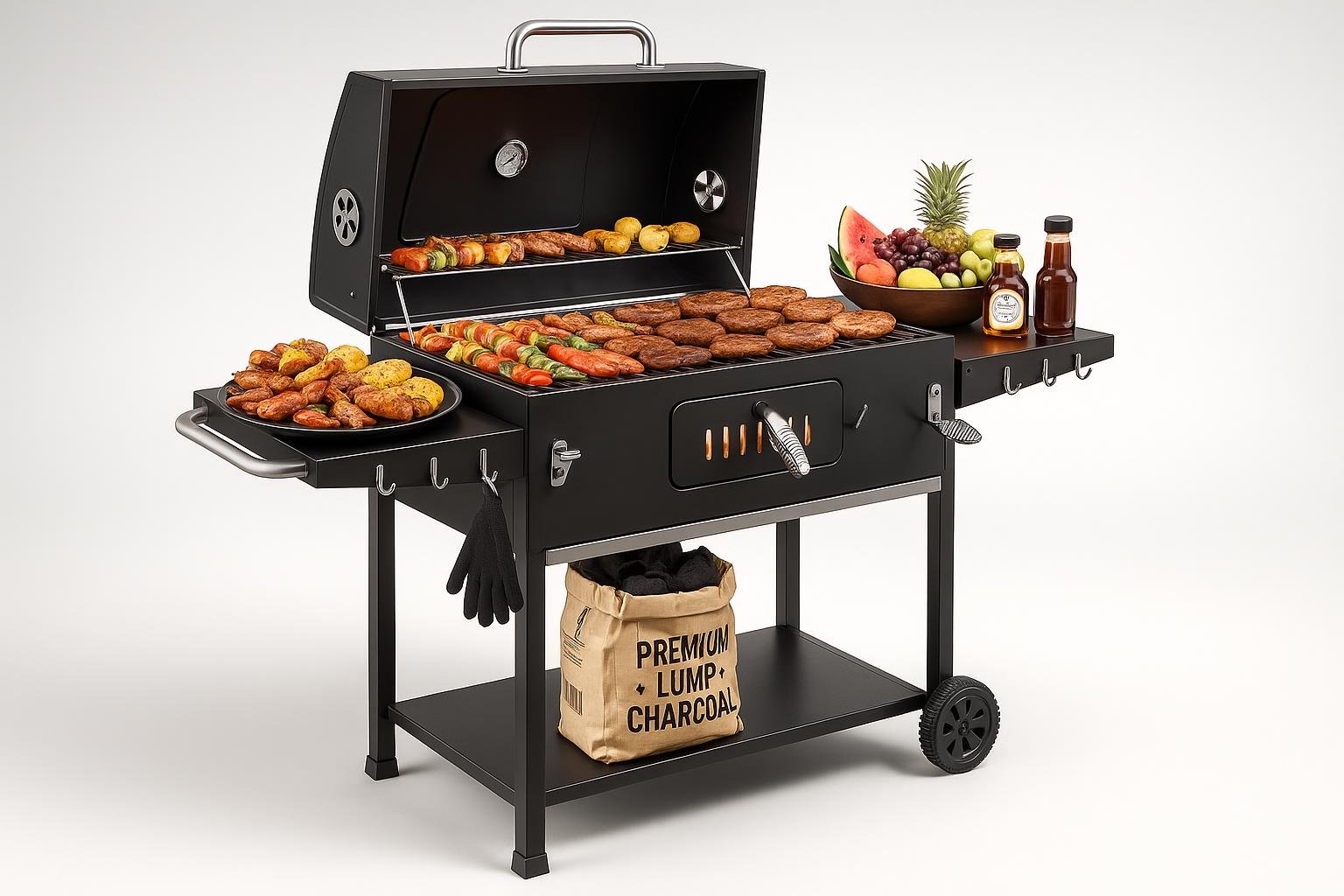 Devoko barbecue a carbonella XXL, il grande BBQ da giardino con dotazione completa ora a prezzo top