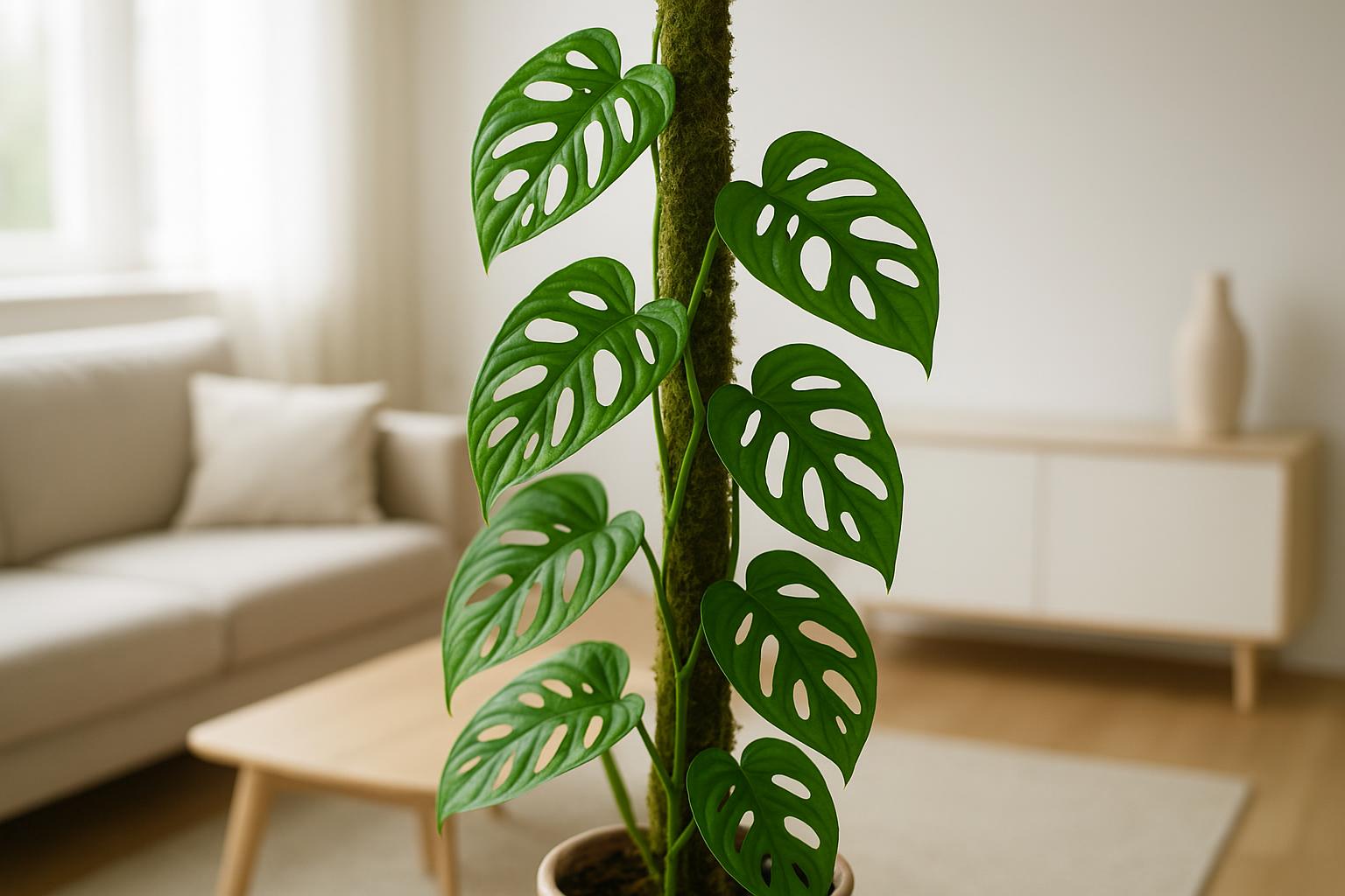 Monstera adansonii in casa: luce, acqua e supporti per una cascata di foglie traforate