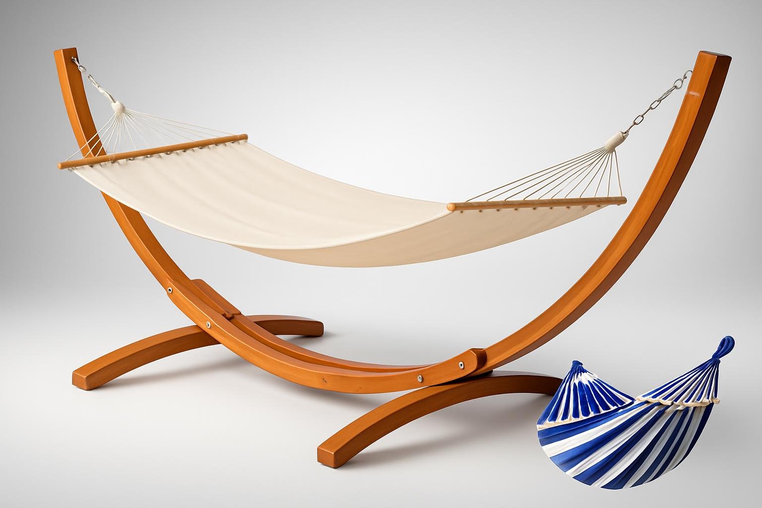 Amaca con supporto BELONID, relax completo in giardino senza dover forare muri o alberi
