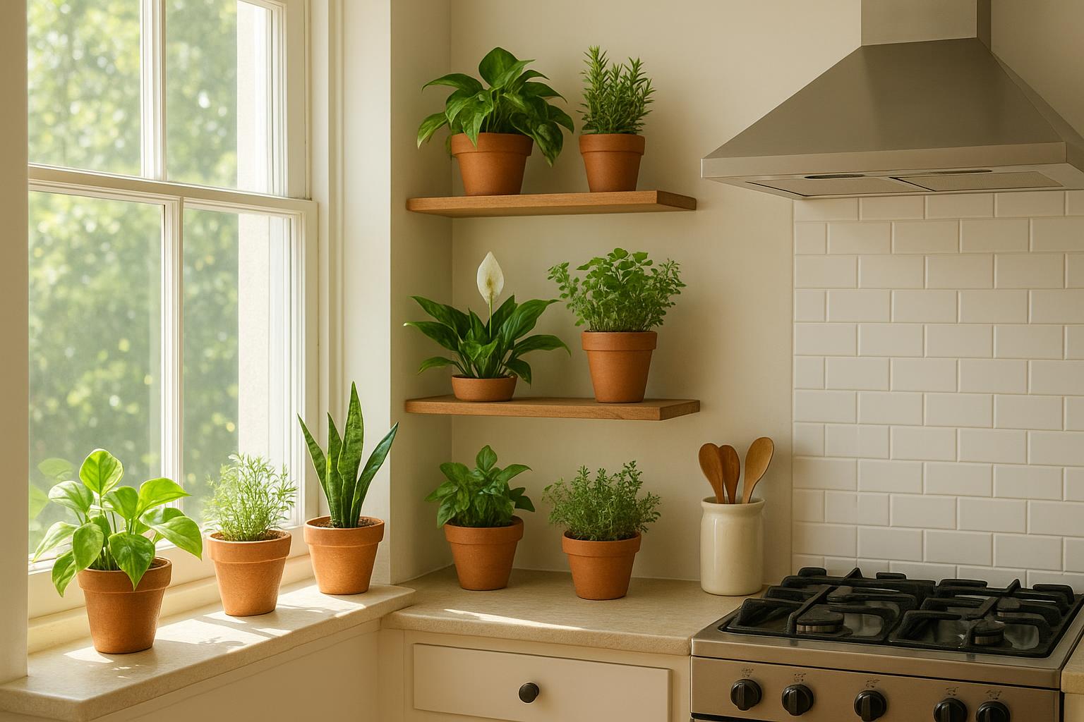 Piante da interno per la cucina estiva: specie compatte che tollerano calore, vapore e odori