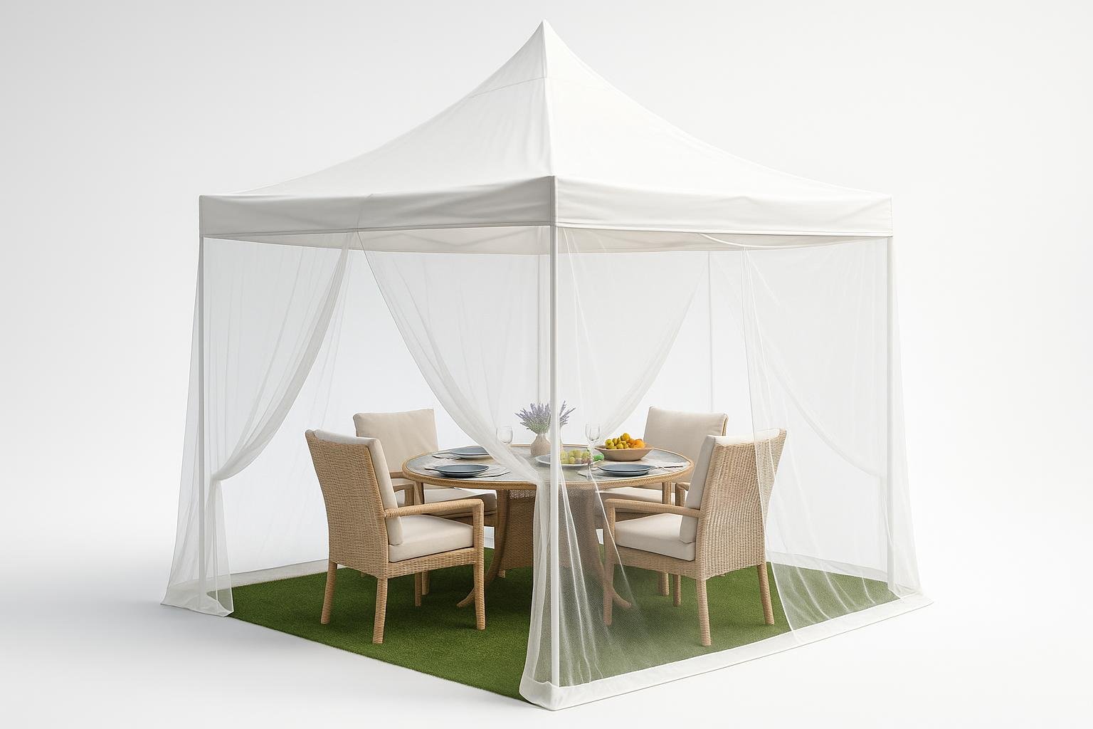 Rete per zanzare per patio 4 x 3 m, la soluzione semplice per godersi gazebo e veranda senza insetti