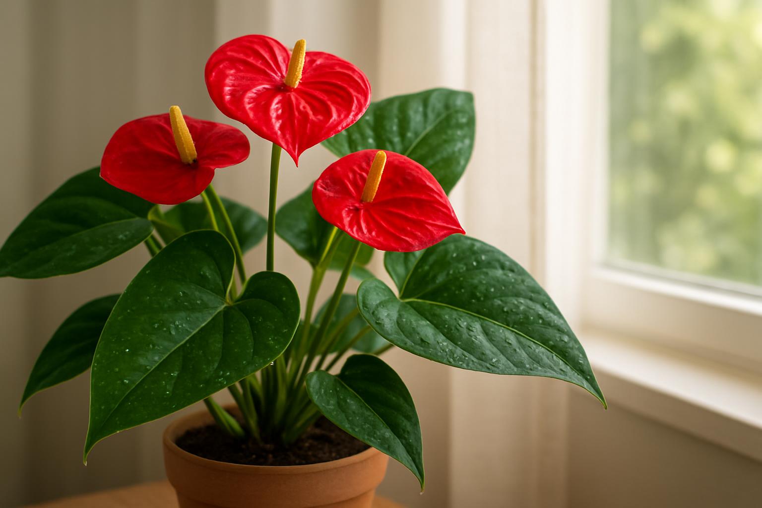 Anthurium in casa in estate: trucchi per fioriture continue e foglie lucide