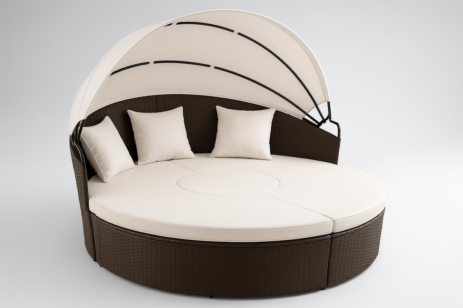 Letto isola in rattan tectake, relax totale in giardino con un solo acquisto su Amazon