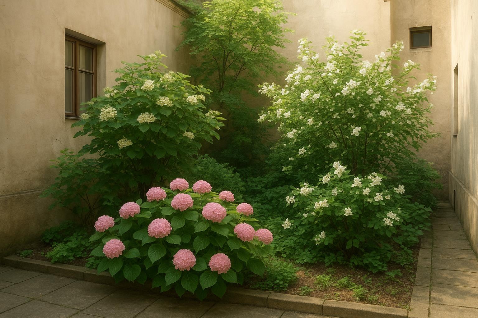 Arbusti fioriti da mezz’ombra per giardini di città a fine primavera