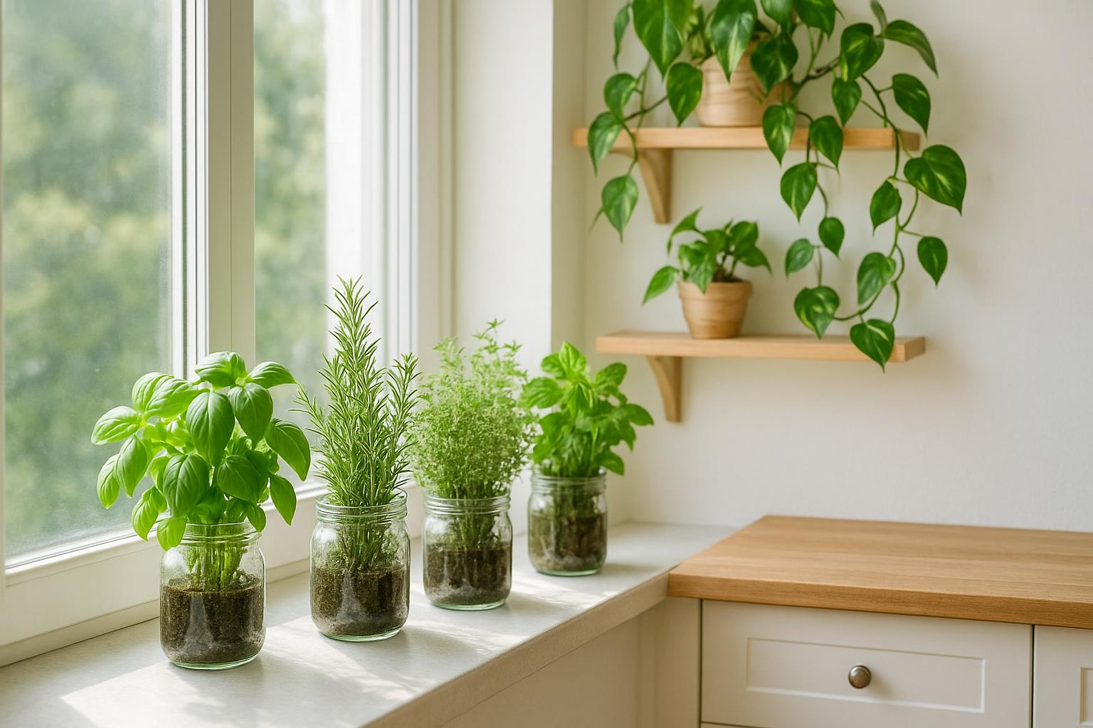 Angolo verde in cucina: piante da interno e aromatiche decorative per fine maggio
