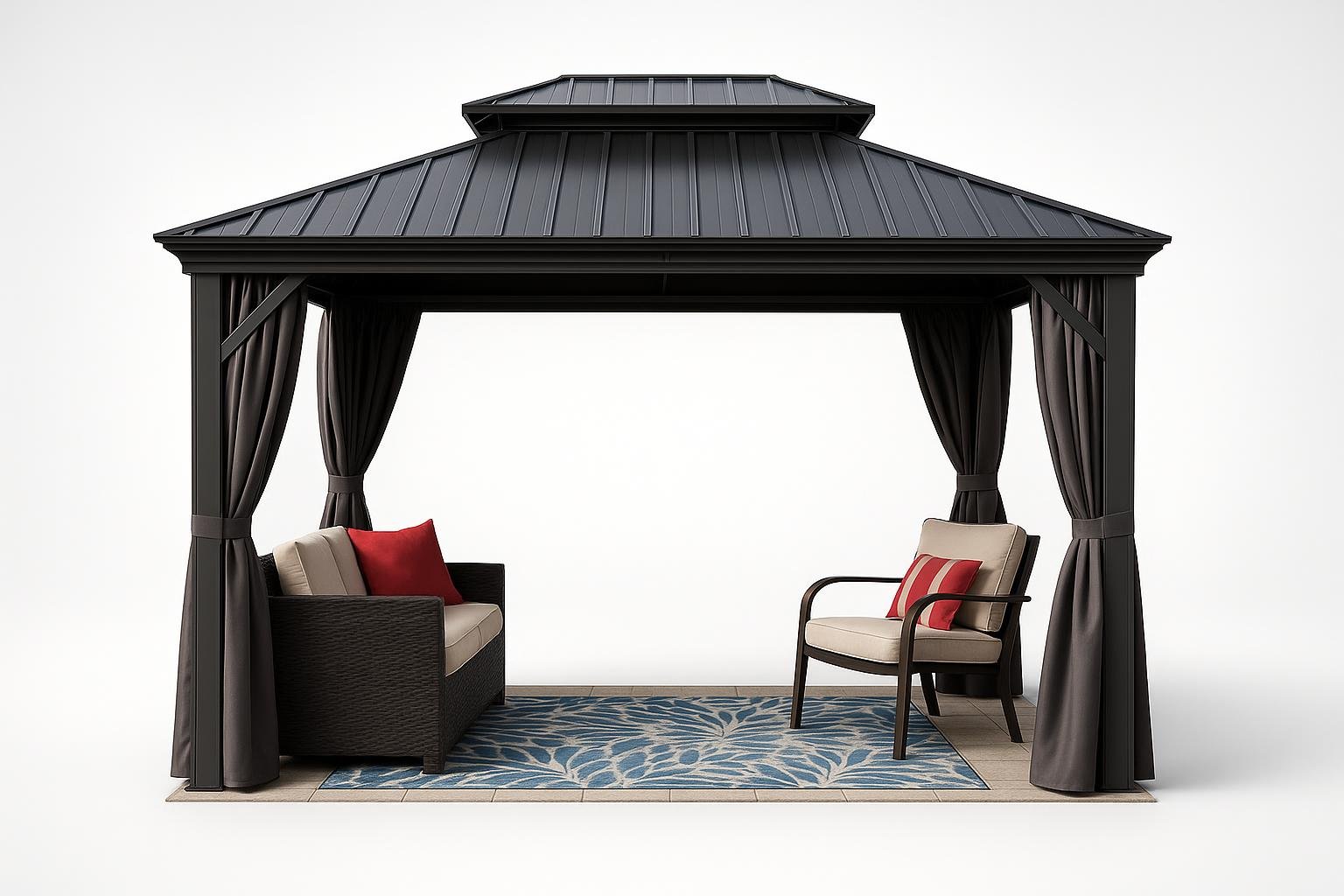 Gazebo da giardino PURPLE LEAF, pergola elegante e stabile in offerta su Amazon