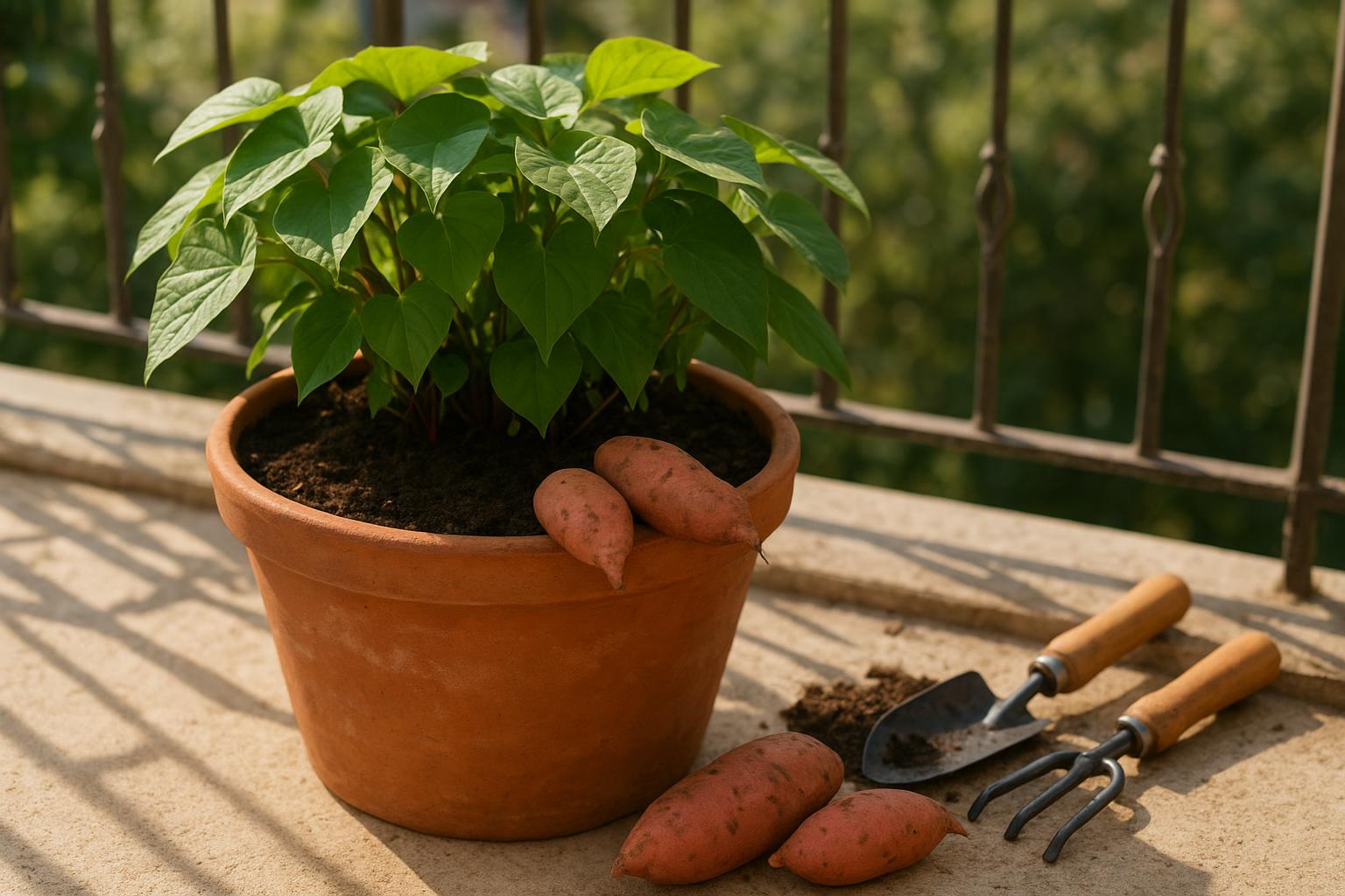 Patate dolci in vaso a fine maggio: come coltivarle su balcone e in piccolo orto