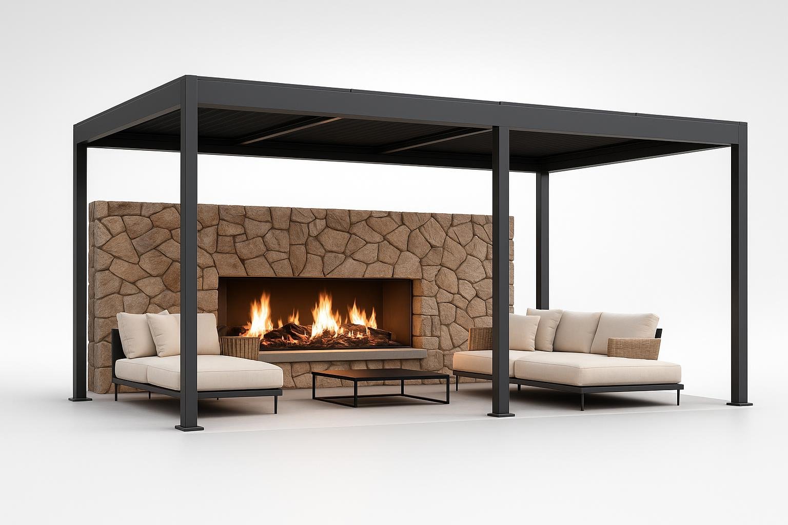 Pergola bioclimatica Purple Leaf per il giardino: perché questo modello 6 x 3,68 m è ideale per creare ombra e zona relax
