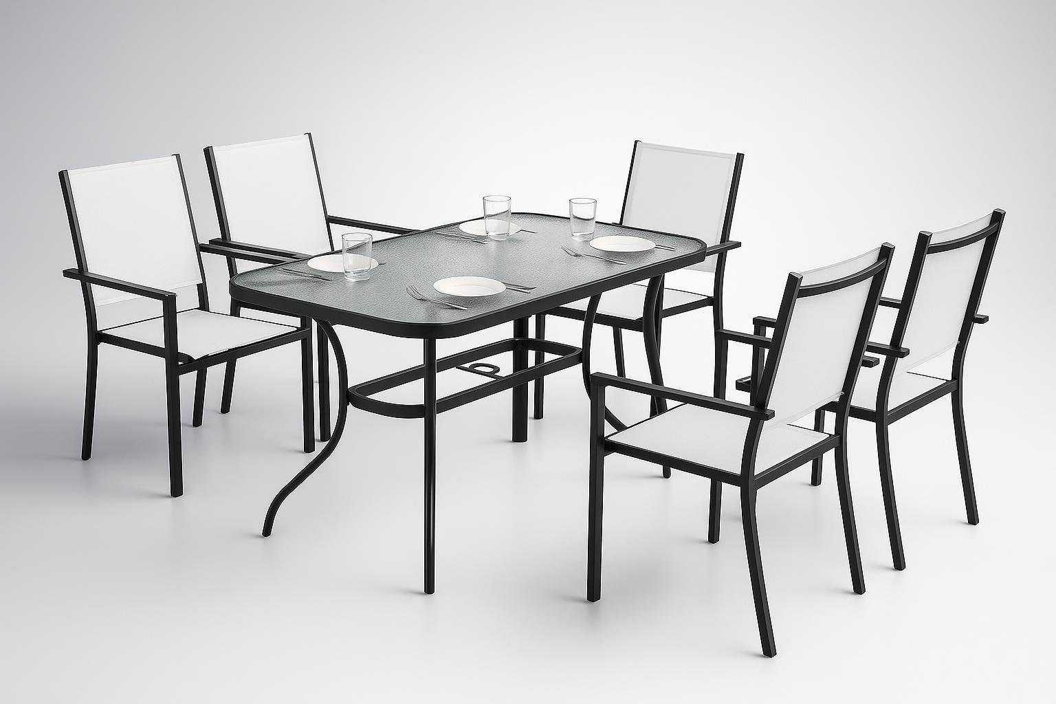 Set tavolo e sedie da giardino Outsunny 5 pezzi: un pranzo all’aperto completo in un solo acquisto