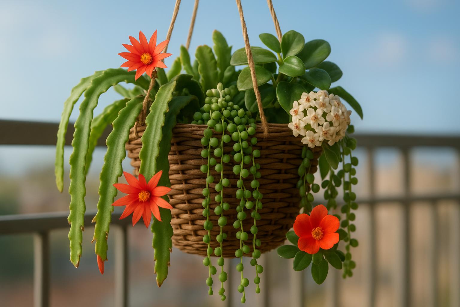 Piante grasse pendenti da fiore per il balcone estivo: 5 succulente scenografiche da appendere