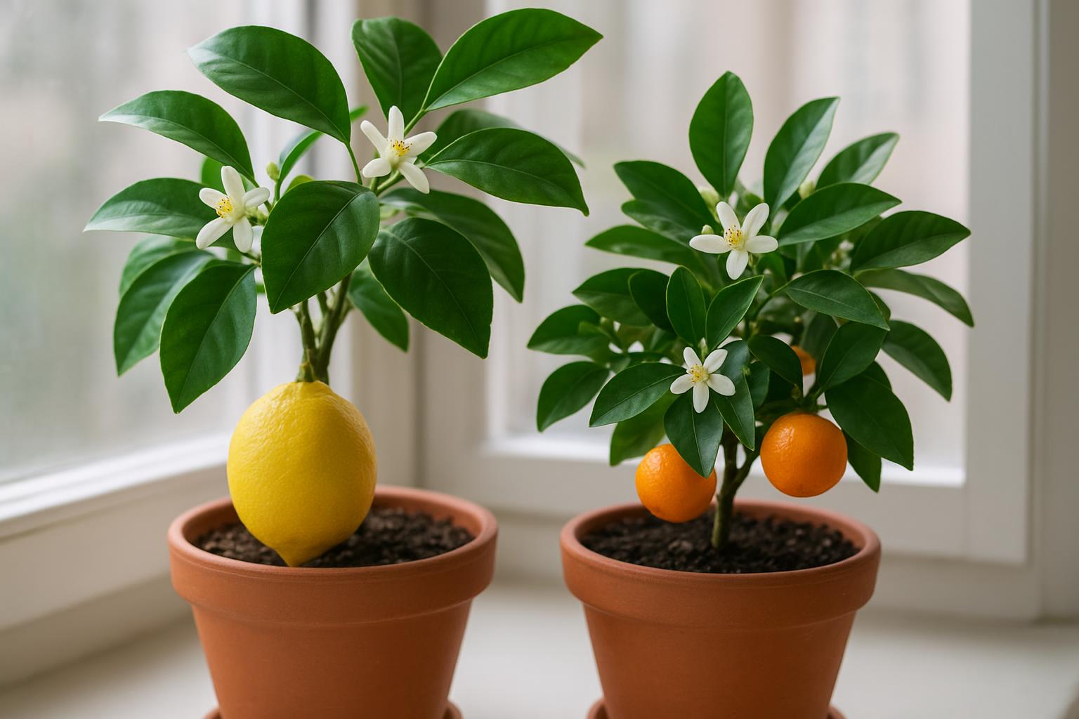 Mini alberi da frutto indoor: coltivare limone e calamondino in casa vicino alle finestre