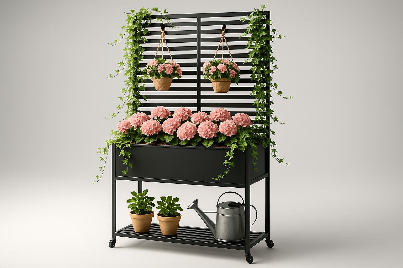 Fioriera rialzata con schermo privacy B0GXYV9HMQ, soluzione 2 in 1 per balconi esposti e piccoli giardini