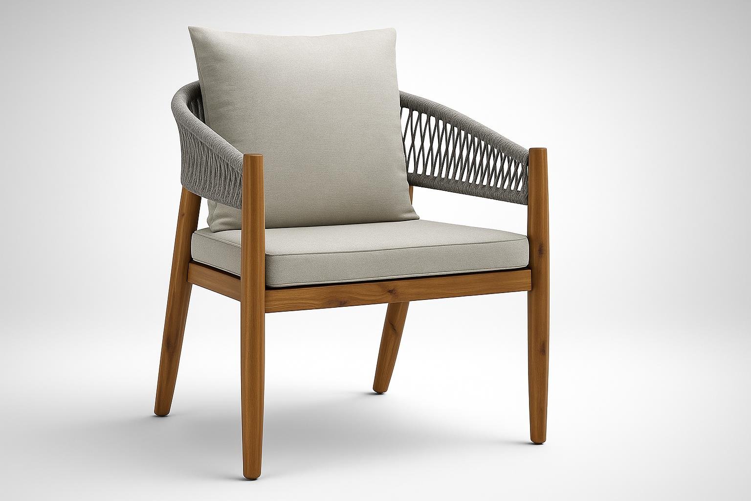 Set di 6 sedie da giardino tectake, seduta comoda e design a corda a un prezzo molto interessante