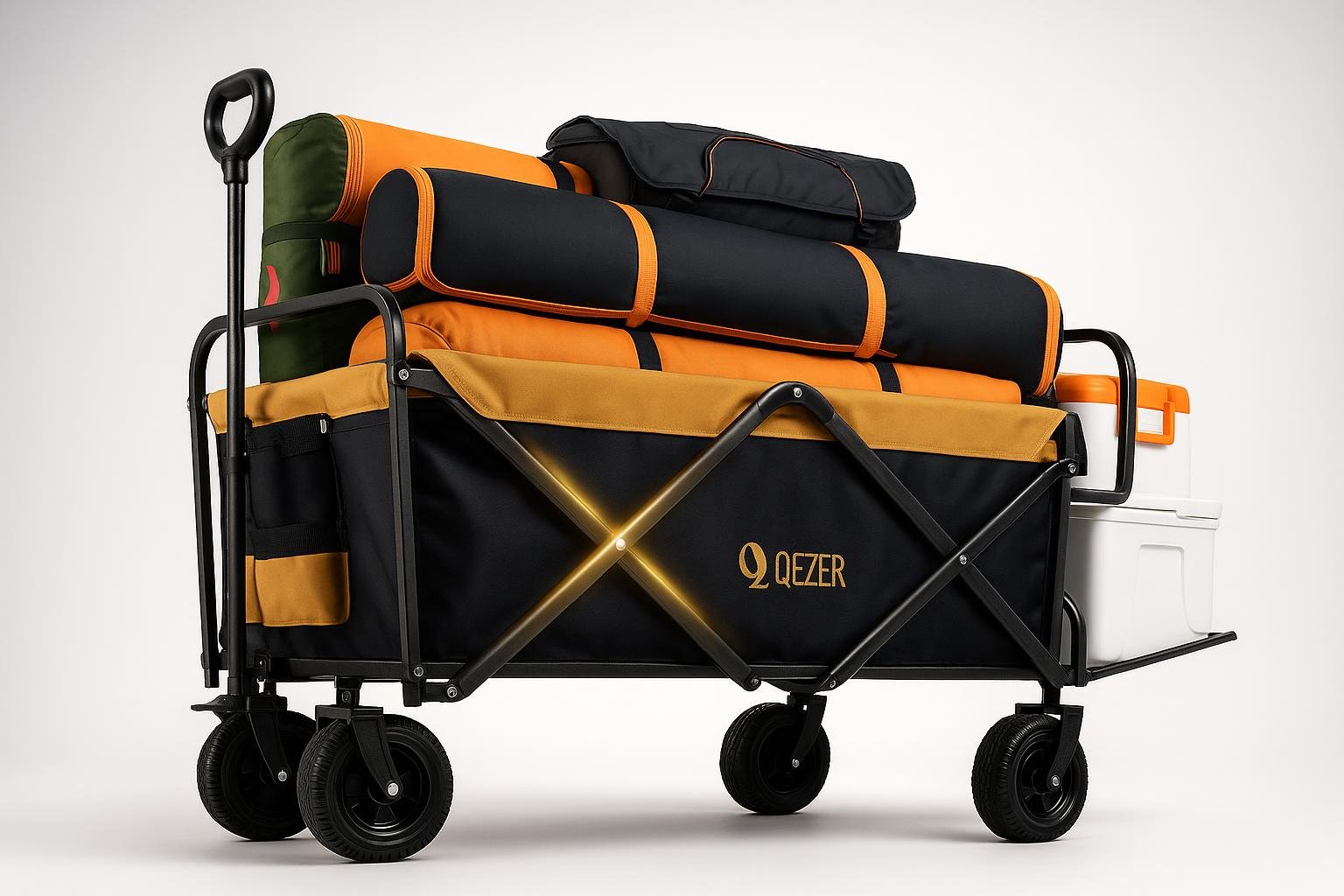 Carrello pieghevole QEZER 270 kg, il compagno robusto per giardino, campeggio e orto in super offerta