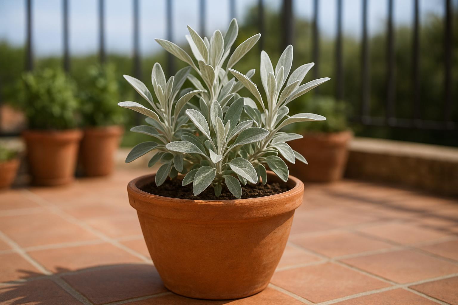 Salvia bianca (salvia apiana) in vaso: come coltivarla in terrazzo a giugno per foglie profumate tutto l’anno
