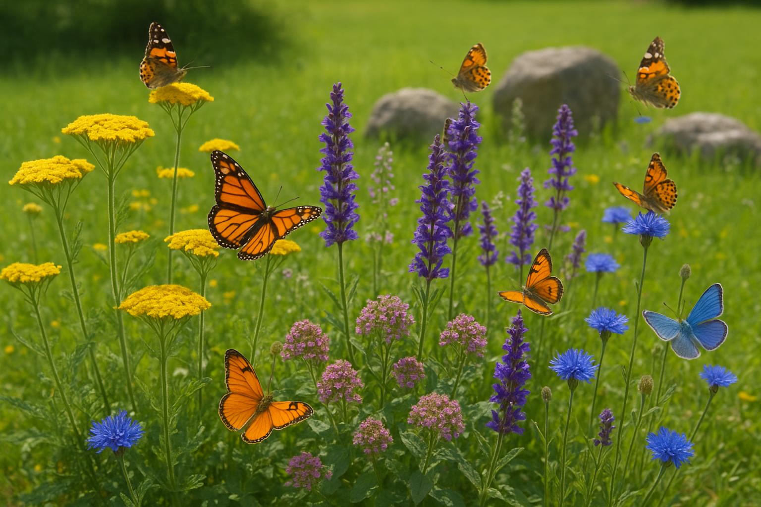 Giardino di farfalle in pieno sole: progettare un’aiuola di giugno solo con specie autoctone