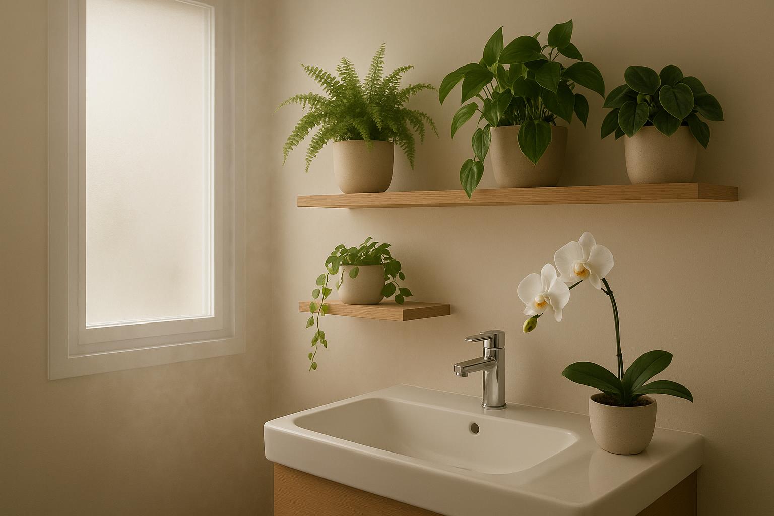 Mini giungla tropicale in bagno piccolo: piante da interno compatte che amano umidità e caldo