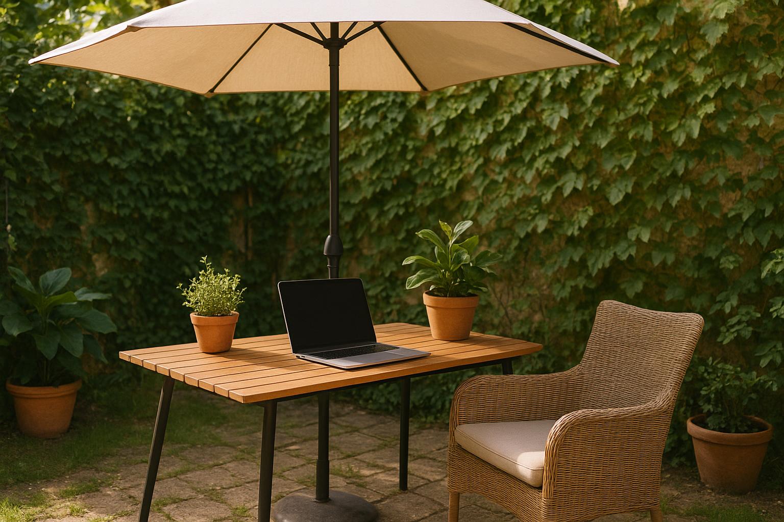 Postazione smart working in giardino: come arredare un angolo lavoro verde e ombreggiato per l’estate