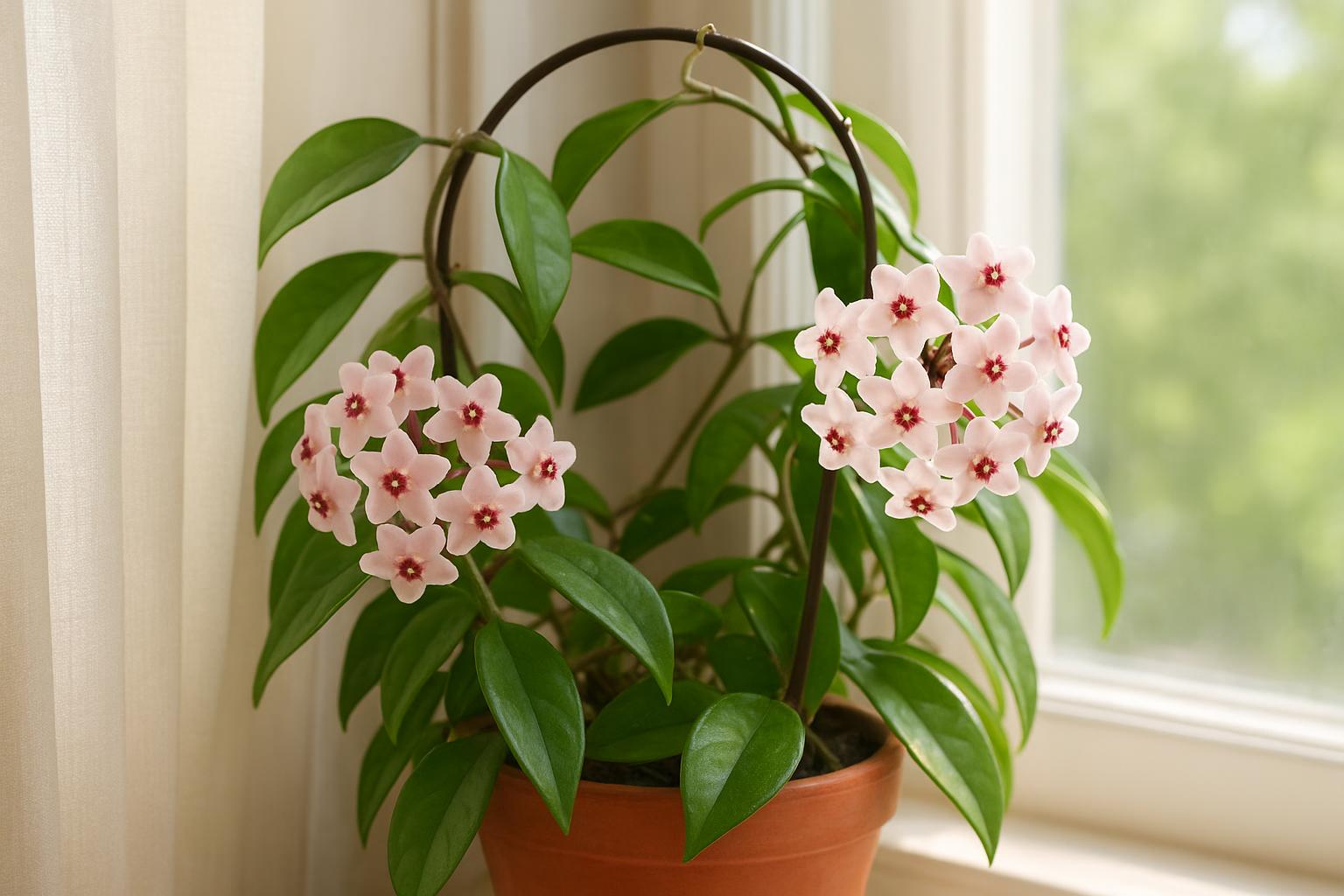 Hoya carnosa in casa in estate: guida alla cura della pianta di cera e alla fioritura profumata