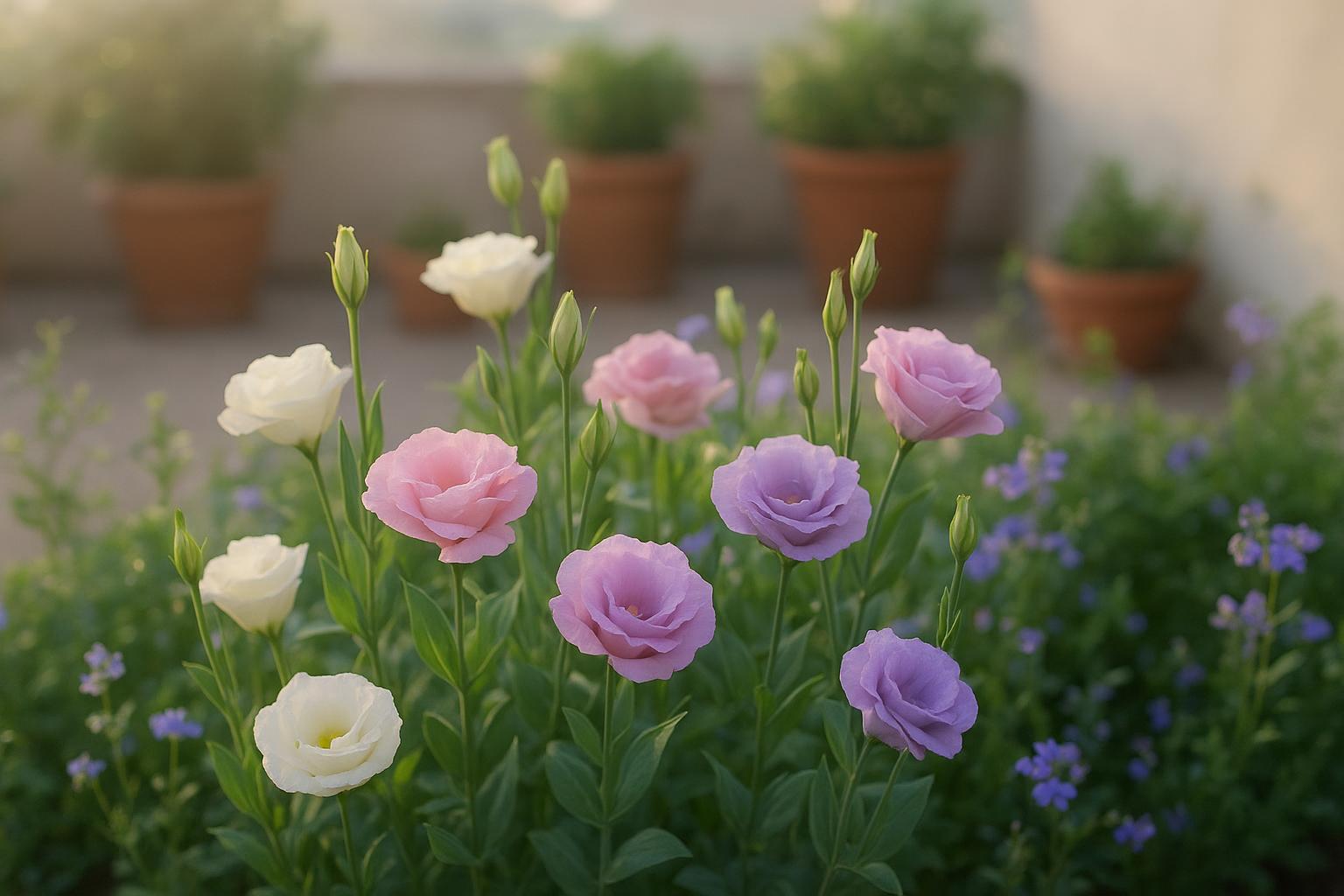 Lisianthus in giardino e in vaso: fioriture eleganti per l’estate