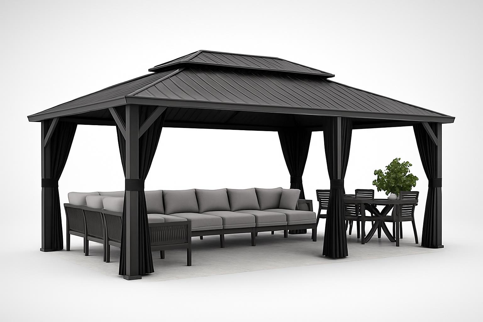 Gazebo PURPLE LEAF da giardino, prezzo top su Amazon per creare ombra tutto l’anno
