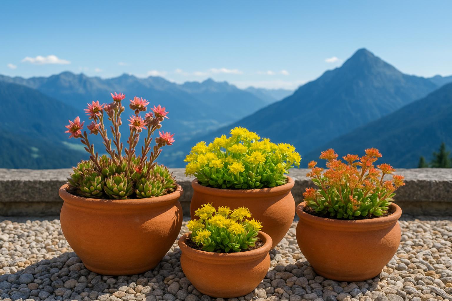 Piante grasse alpine in vaso: specie adatte a terrazzi freschi e giardini di montagna