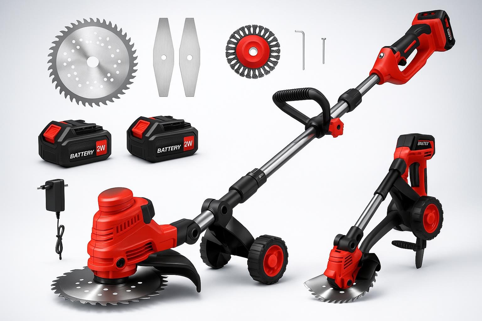 Decespugliatore a batteria 21V con ruota in offerta: rifinire prato e bordure senza filo e senza fatica